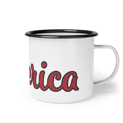 This enamel mug is a camper's best sidekick, perfect for enjoying coffee, tea, hot chocolate, or iced drinks on any adventure. With its vibrant colors and durable design, this mug is suitable for outdoor and indoor use. Ideal for campers, hikers, and outd