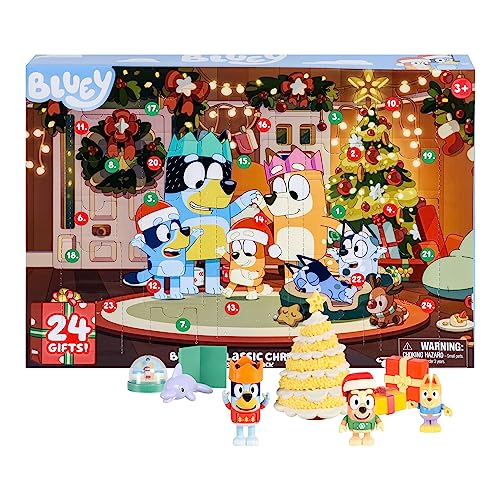 Brand: Bluey Color: Multicolor "Sponsored" Count down the days till Christmas with your favorite family, the Heelers, and Bluey's Exclusive Advent Calendar Pack! Join the Heelers as they gather for a classic Aussie Christmas. This very festive Bluey Adven