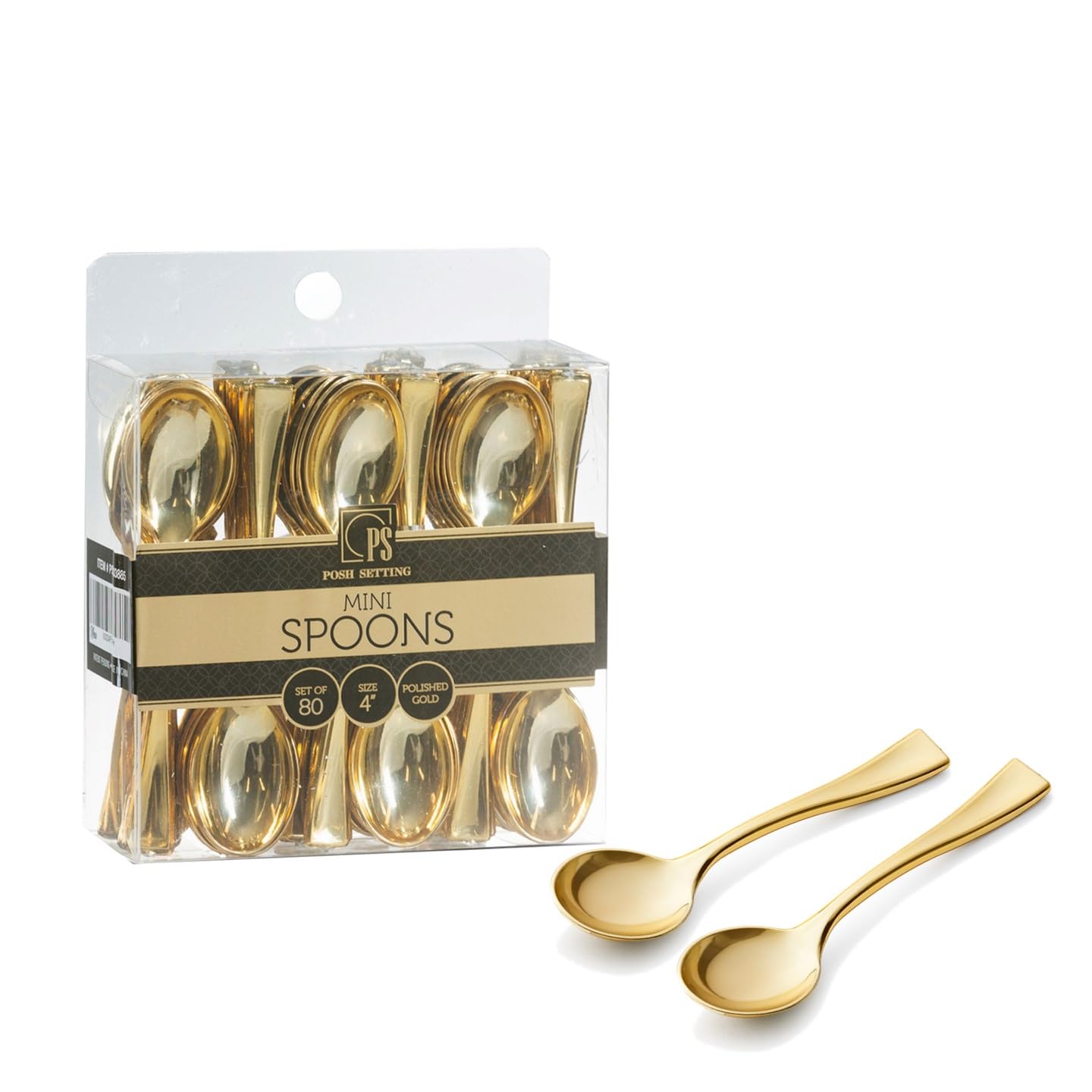 Posh Setting - Plastic Mini Appetizer=Dessert Spoons, 80 pc