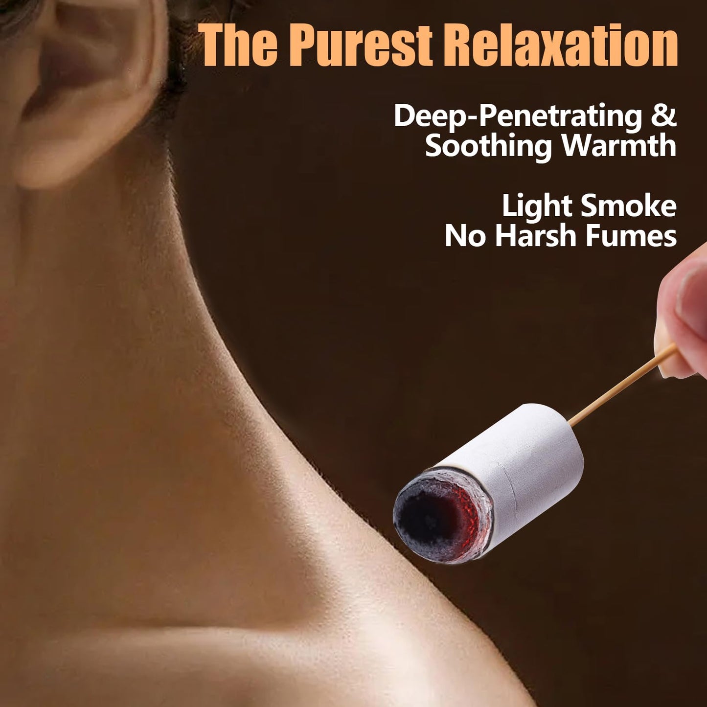 LongHerb Moxa Sticks for Moxibustion – 54 Rolls Sticks Pure Mugwort, 60:1 High-Purity Moxa Wool from 10-Year-Old Mugwort，Natural Moxa Cones for Waist Neck Knee Back Acupoint Care