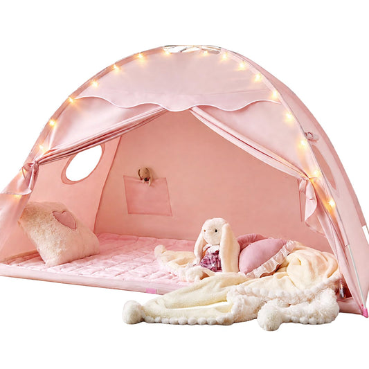 Tiny Land Twin Bed Tent for Kids, 77" x 40" x 46" Pink Play Tent