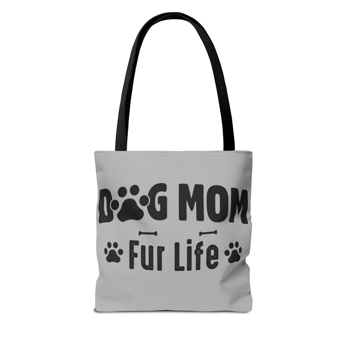 Canvas Tote Bag with 'Best Dog Dad Ever' on front & 'Dog Mom Fur Life' on back, perfect for dog-loving couples. Gives off a cozy and inclusive vibe, suitable for dog parents celebrating special occasions or everyday use.Product features- 100% Polyester bo