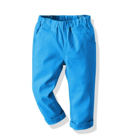 Get your little dude ready for back to school or parties with these versatile casual trousers - perfect for any occasion, whether he's studying hard or just hanging out with his friends (or eating all the snacks)! Size Information: Size: 80cm, 90cm, 100cm