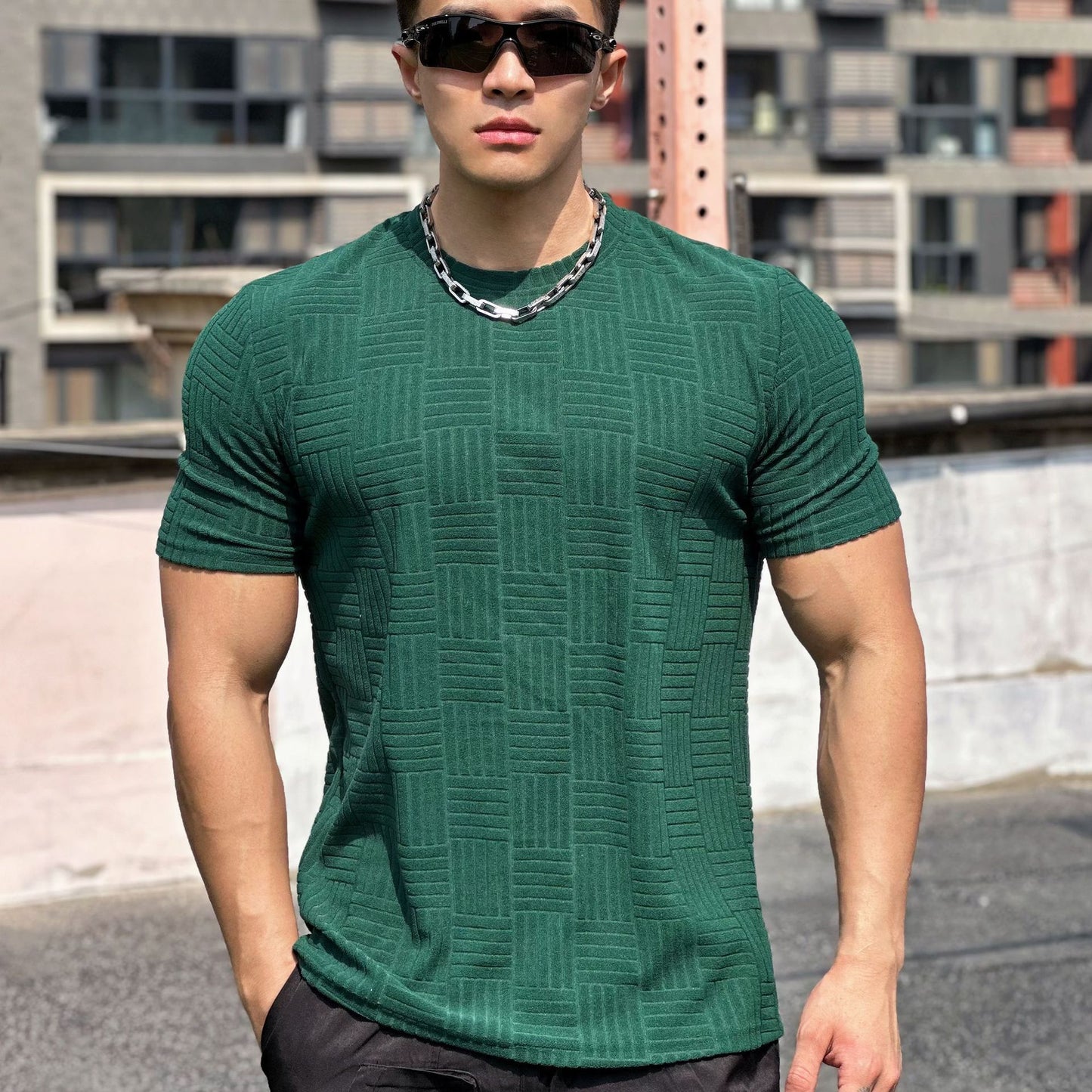 Elevate your casual wardrobe with our Men's Short Sleeve Casual Tee. Designed for versatility, this tee is perfect for any occasion - from business casual to park outings to special events. Whether you're a teen boy, young adult, or mature man, our tee is