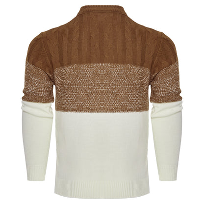 Indulge in luxury with our Men's Casual Color Block Long Sleeve Cable Knit Pullover Sweater, made from 100% Acrylic fabric for a hint of sophistication. This premium piece features a crew neck and a pull-on closure, with a delicate cable weave that adds t