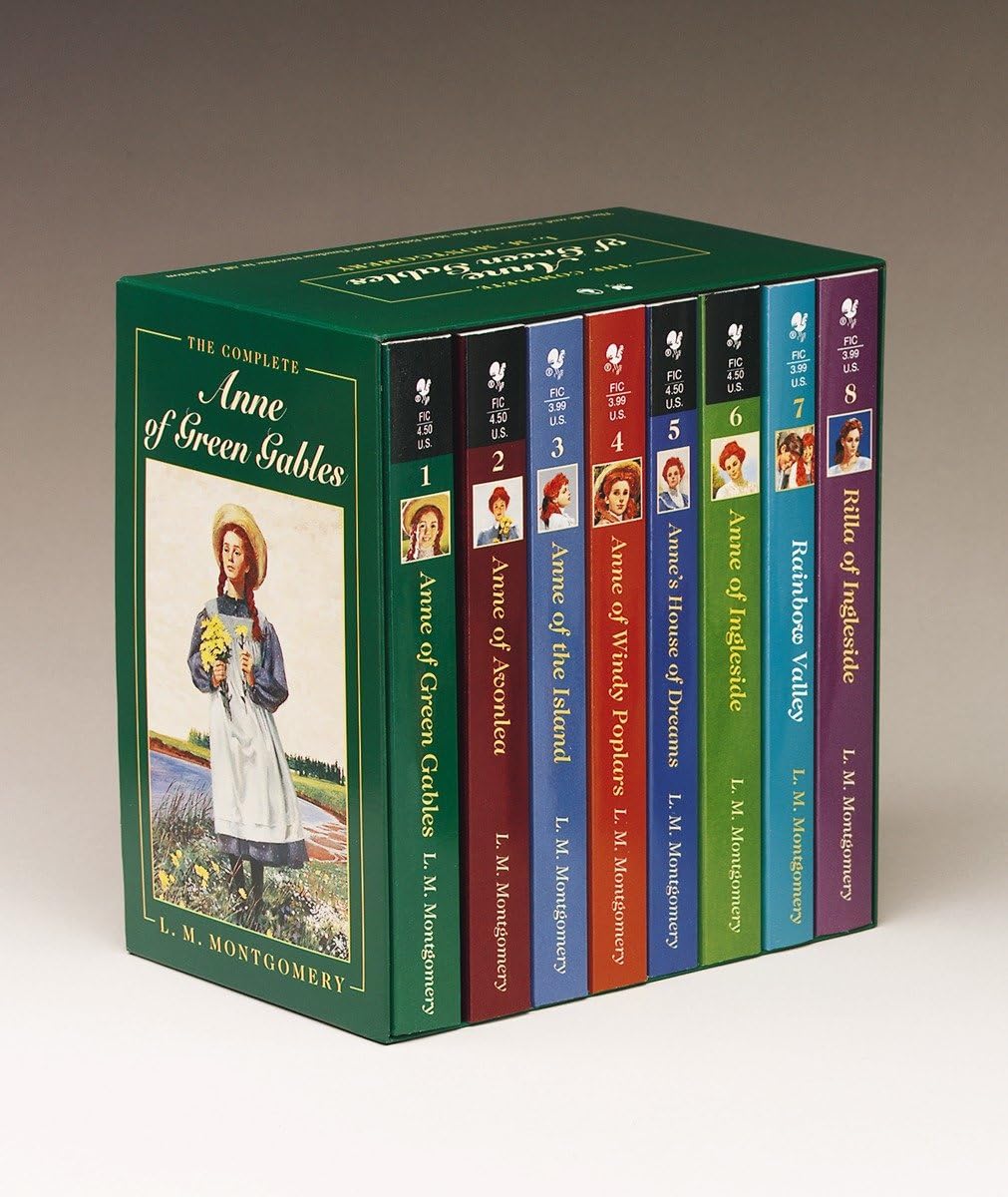 Anne of Green Gables Box Set by L.M. Montgomery. Complete classic series, perfect for ages 9+. 2088 pages, reissue edition. A timeless gift for book lovers!