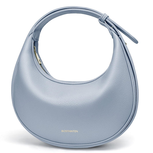 "Sponsored" Brand: BOSTANTEN Color: Light Blue Gorgeous! Versatile Carrying Ways - This crescent bag can be used as a shoulder bag, crossbody bag, clutch purse and handbag,providing multiple ways to match your different occasions and preferences Adjustabl