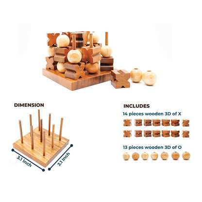 Details: BSIRI Ultimate Fun Games Set features a diverse array of wooden games and puzzles designed to amplify fun-filled moments for all ages. 1. BSIRI Wooden Puzzle Box Set (12 Games): Immerse yourself in brain-teasing challenges and 3D puzzles suitable