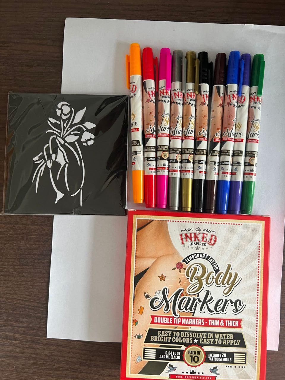 #Sponsored Brand: Inked Inspired Color: [Multiple] Features: Creativity Meets Convenience - Inked Inspired Temporary Tattoo Markers offer the perfect blend of creativity and convenience. With a set of 10 rich, vibrant colored skin markers, express yoursel