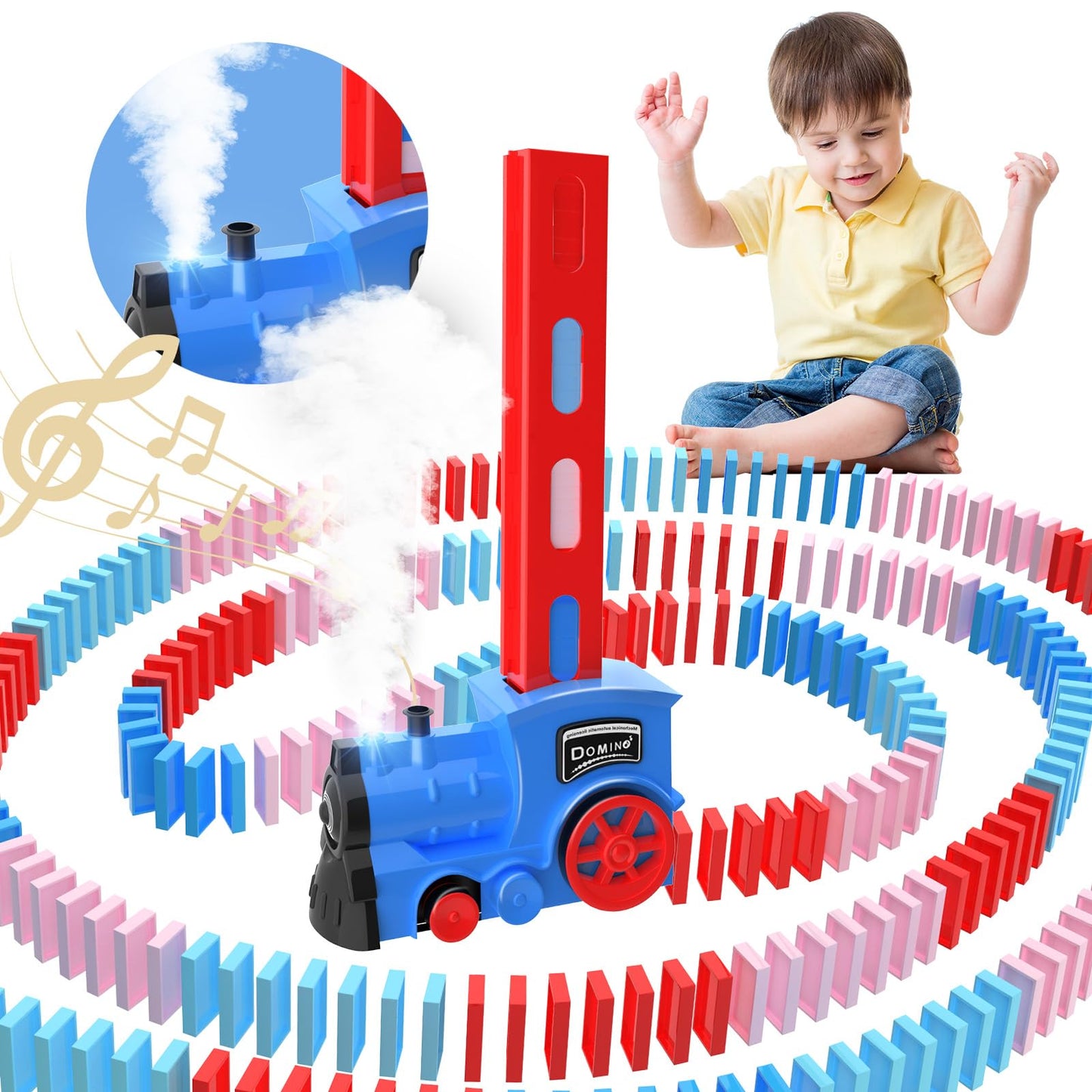 "Sponsored" Brand: Skirfy Color: Blue（200pcs） Features: [Easy to set up and use]Experience the joy of hassle-free setup and use with the quick-load domino slot. Add colorful dominoes to your domino train set and watch the dominoes in a perfect layout. Let