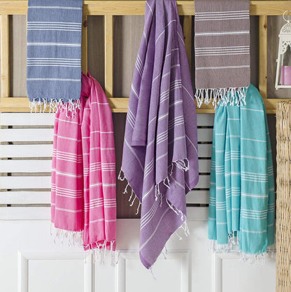 Turkish Beach Towel Set of 4 | Quick-Dry, Sand-Free & Oversized