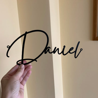 Personalized Laser Cut Names - Script Metal Sign - Baby Name Sign