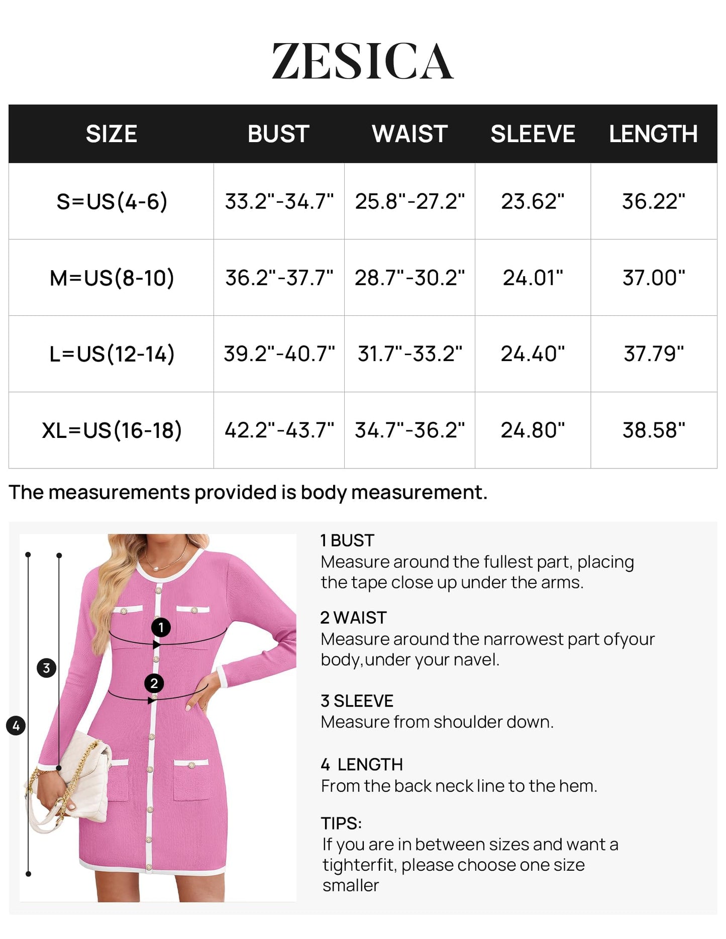 ZESICA Fall Dresses for Women 2024 Long Sleeve Sweater Dress