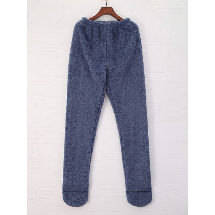 Women Coral Fleece Footed Leggings- Loungewear