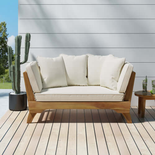 Acacia Wood Indoor - Outdoor Sofa Bed