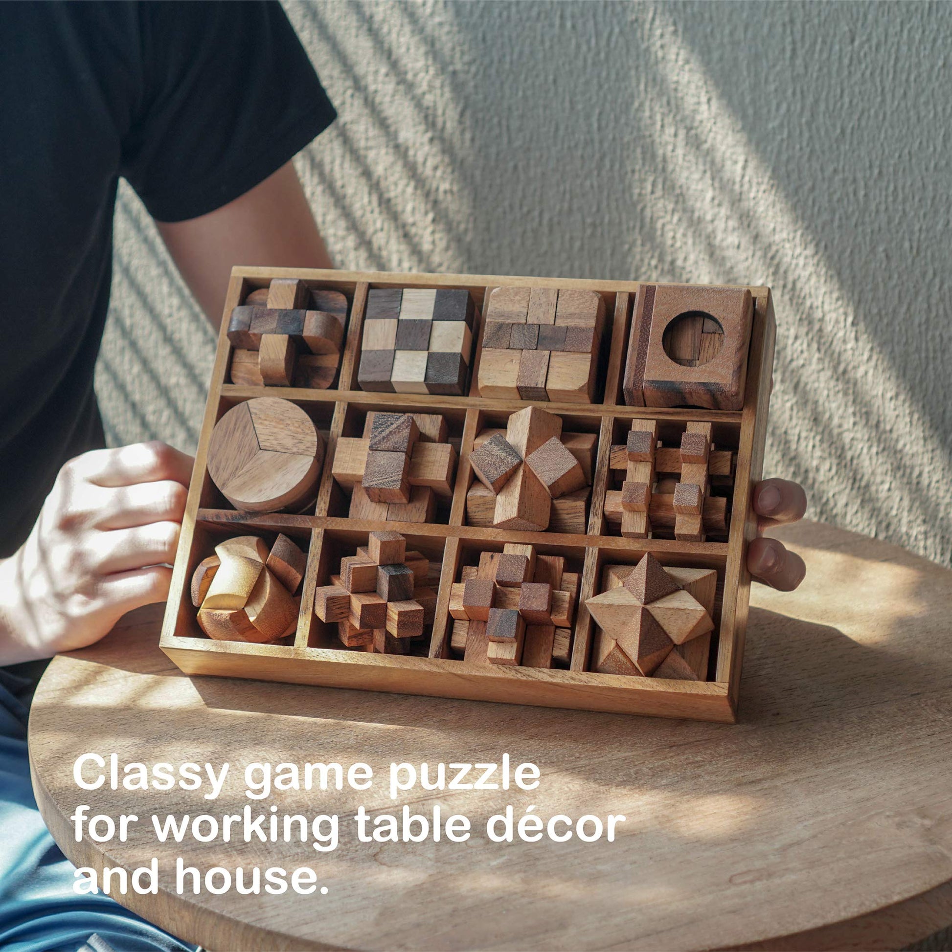 Details: BSIRI Ultimate Fun Games Set features a diverse array of wooden games and puzzles designed to amplify fun-filled moments for all ages. 1. BSIRI Wooden Puzzle Box Set (12 Games): Immerse yourself in brain-teasing challenges and 3D puzzles suitable