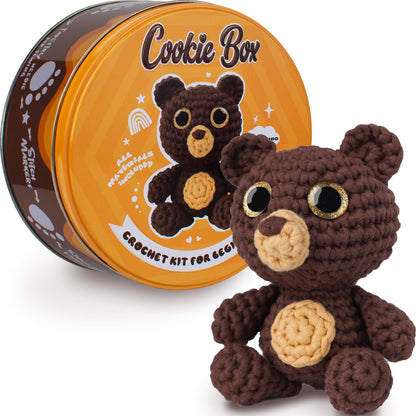 #Sponsored Brand: Cookie Box Color: Brown Features: 📲 Digital Instructions - You get a downloadable PDF crochet pattern and a 28-page beginner’s guide packed with photos, instructions, and tips for both righties and lefties. Store these on any device, zo