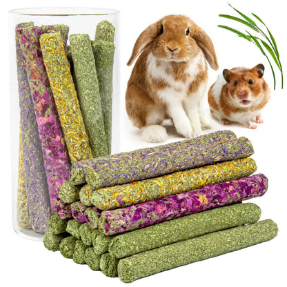 Sofier 32Pcs Timothy Hay Sticks 320g Rabbit Toys