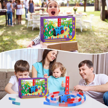 "Sponsored" Brand: Skirfy Color: Blue（200pcs） Features: [Easy to set up and use]Experience the joy of hassle-free setup and use with the quick-load domino slot. Add colorful dominoes to your domino train set and watch the dominoes in a perfect layout. Let