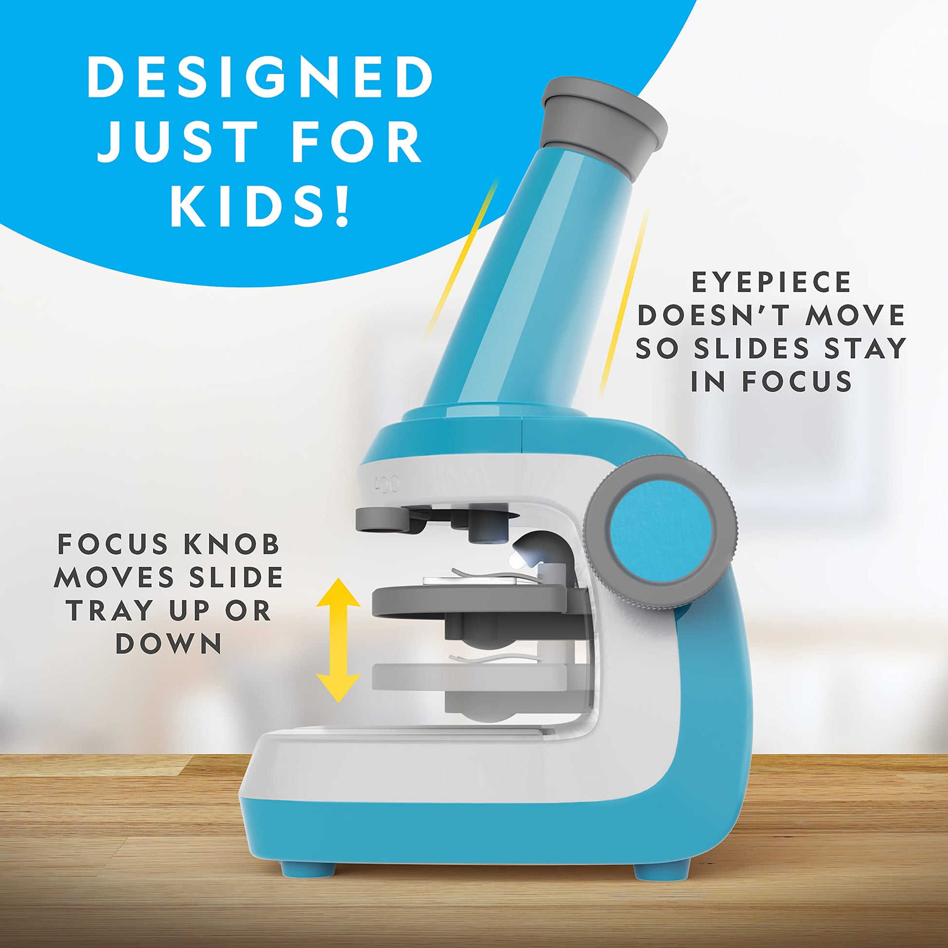 #Sponsored Brand: Blue Marble Color: Multicolor Features: KIDS WILL LOVE THIS MICROSCOPE - Large focus knobs, a soft-touch eyepiece, and an adjustable platform make it easy to keep specimens positioned just right. Three levels of magnification and lights