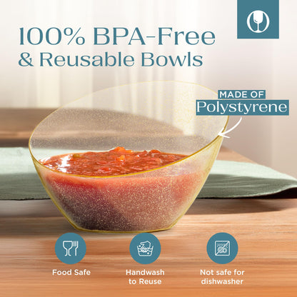 "Sponsored" Brand: Posh Setting SOLVE YOUR SERVING PROBLEMS WITH OUR SET OF 5 PLASTIC BOWLS: Tired of flimsy disposable serving bowls that break and disappoint? Say goodbye to the hassle with our set of 5 sturdy, premium plastic serving bowls. Our party s