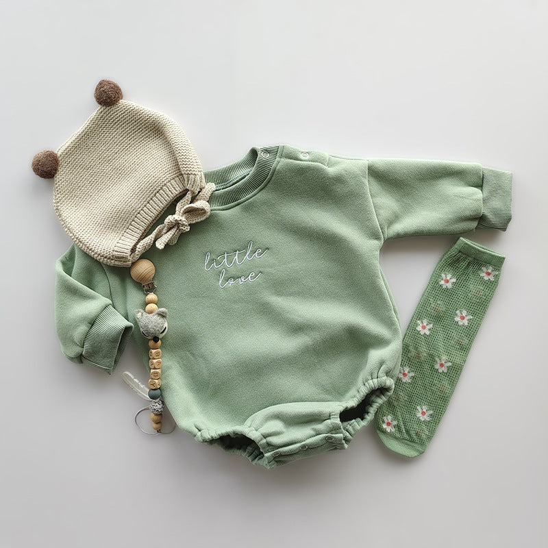 Adorable fleece lined, embroidered rompers to keep babies warm. Accessories not included Super soft and cozy, these rompers will keep your little one warm and comfortable all day long. Size: