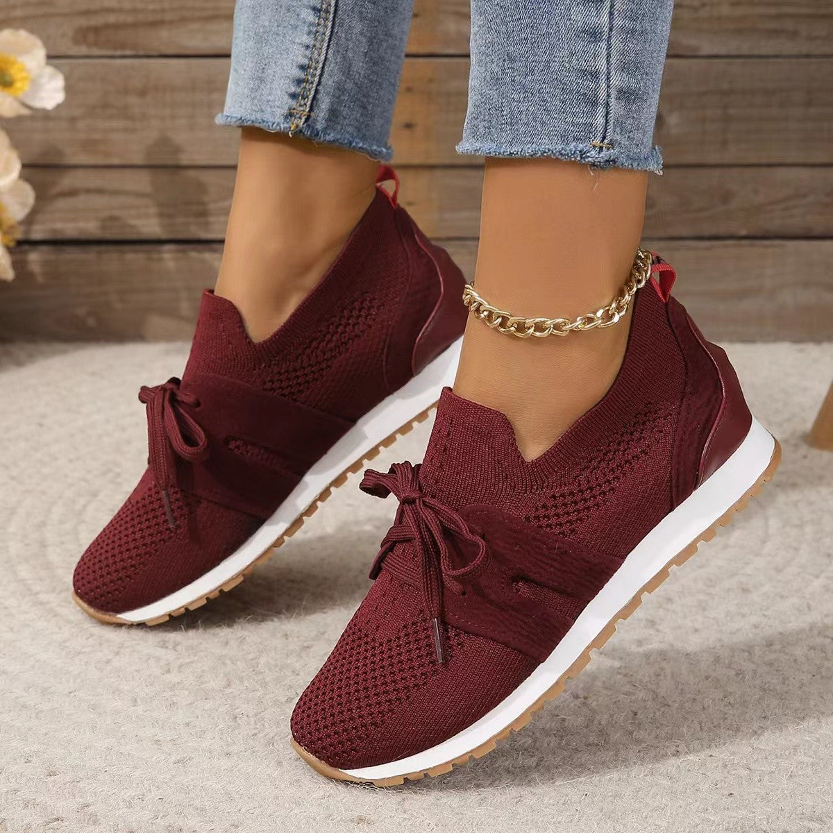 Women’s Lace Up Mesh Sneakers