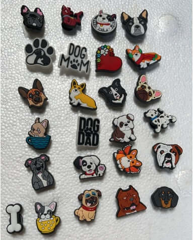 25 pc Cartoon Animal Dog Series Hole Shoes Accesories