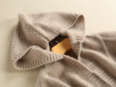 Cárdigan largo de punto para mujer