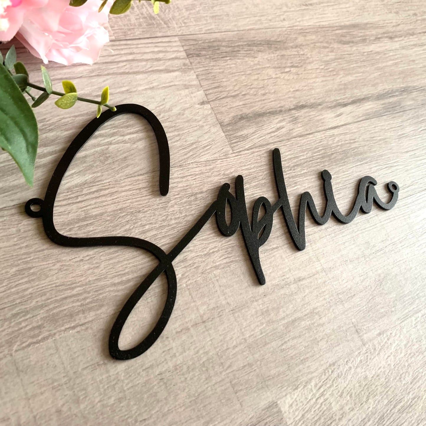 Personalized Laser Cut Names - Script Metal Sign - Baby Name Sign