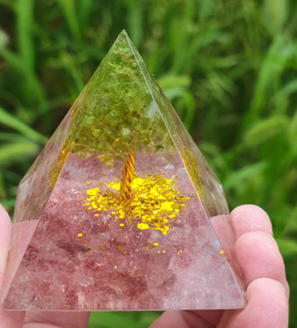 Natural Orgonite Reiki Energy Generator Healing Crystal