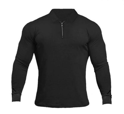 Experience the versatility and style of our men's long-sleeved zipper polo shirt. Perfect for any occasion, whether you're dressing up or keeping things casual indoors or outdoors. Elevate your wardrobe with this must-have shirt for work, lunch, and dinne