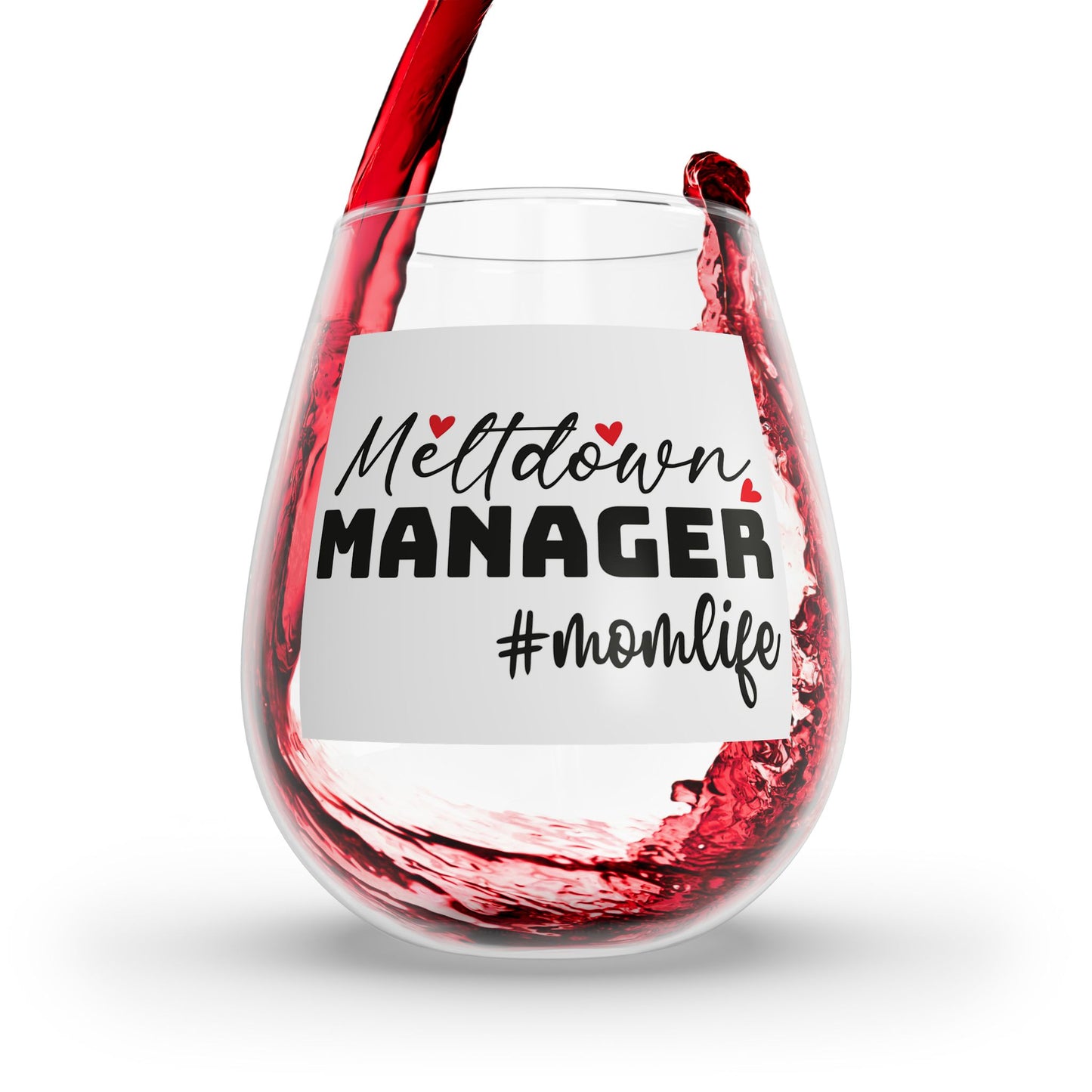 Stemless Wine Glass Meltdown Manager 11 75oz