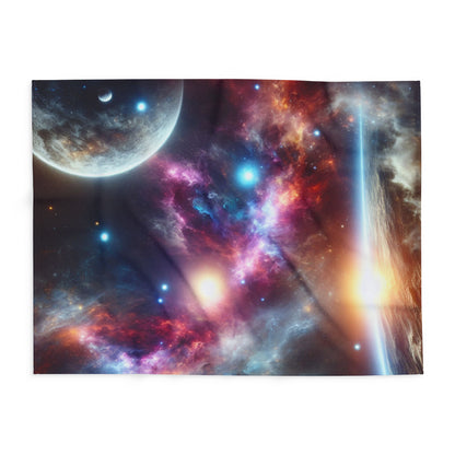 This Vast Galaxy Arctic Fleece Blanket exudes a cosmic and dreamy vibe, perfect for stargazers and space enthusiasts. It offers warmth and comfort, making it ideal for cozy nights at home or outdoor adventures. This blanket is relevant for occasions like