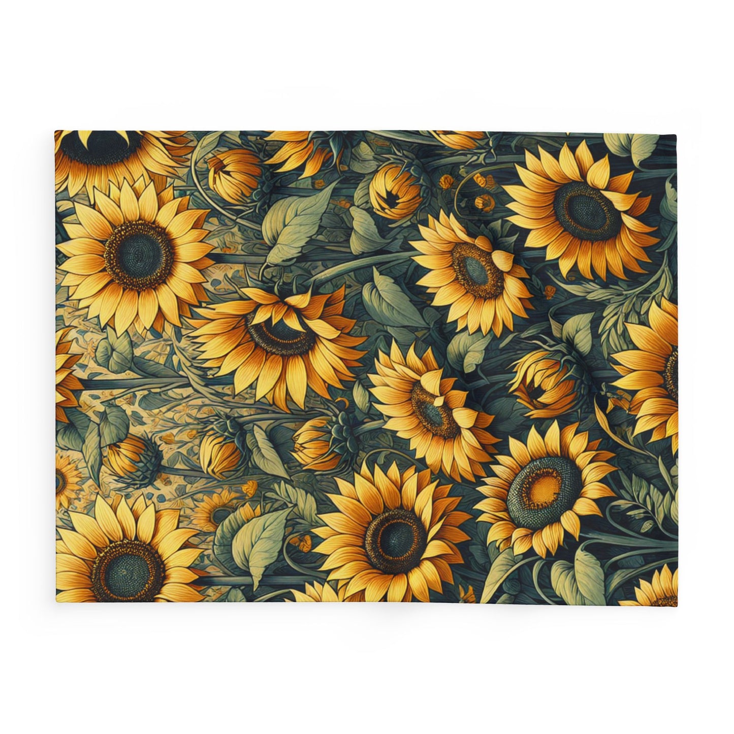 Sunflowers Arctic Fleece Blanket: Cozy, durable, and perfect for bedrooms, sofas, or outdoor swings. Ideal for Fall, Winter, Christmas, and movie nights!