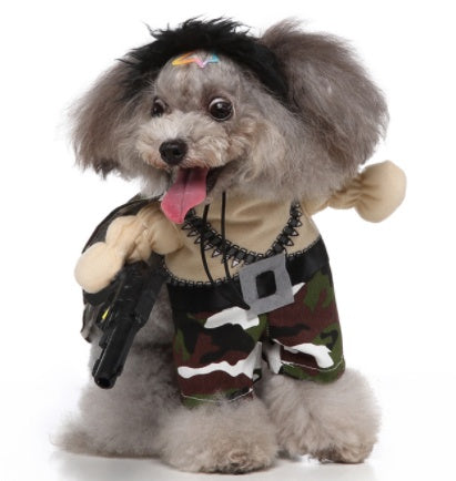 Dress up your furry friends in these costumes made of skin-friendly polyester fabric, perfect for any occasion. The sets include a hat, clothes, and cloak, all easily removable for quick changes. Its cute cartoon design will surely make your pet the cente