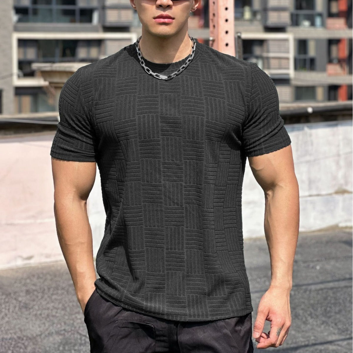 Elevate your casual wardrobe with our Men's Short Sleeve Casual Tee. Designed for versatility, this tee is perfect for any occasion - from business casual to park outings to special events. Whether you're a teen boy, young adult, or mature man, our tee is