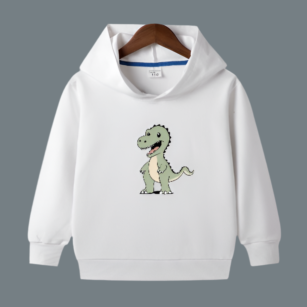 Unisex cotton dinosaur hoodie: This hoodie is made from comfortable cotton and features a fantastic prehistoric friend! "Made from cotton, this hoodie will have you feeling as cozy as a T-Rex in a nest (and you'll look just as fierce, too!) Plus, the ador