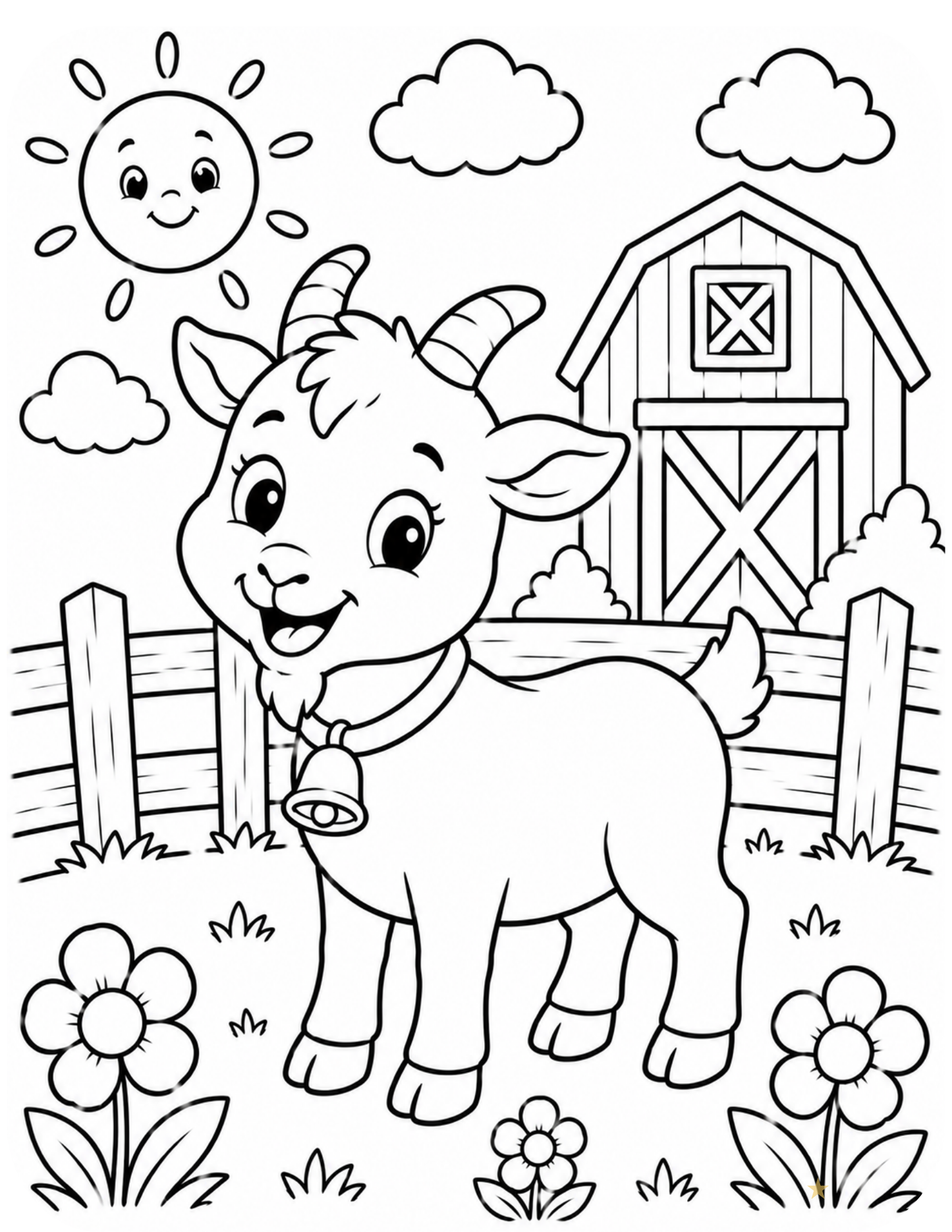 Welcome To  The Farm Printable Coloring Book