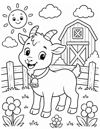 Welcome To  The Farm Printable Coloring Book