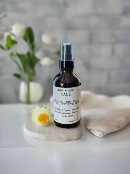 Normal: Reveal your healthiest, most radiant complexion with our organic face toner for normal skin. Bursting with plant-powered ingredients like Lavender, Aloe Vera, and Rosemary, this gentle mist cleanses and nourishes for a vibrant glow. Infused with s