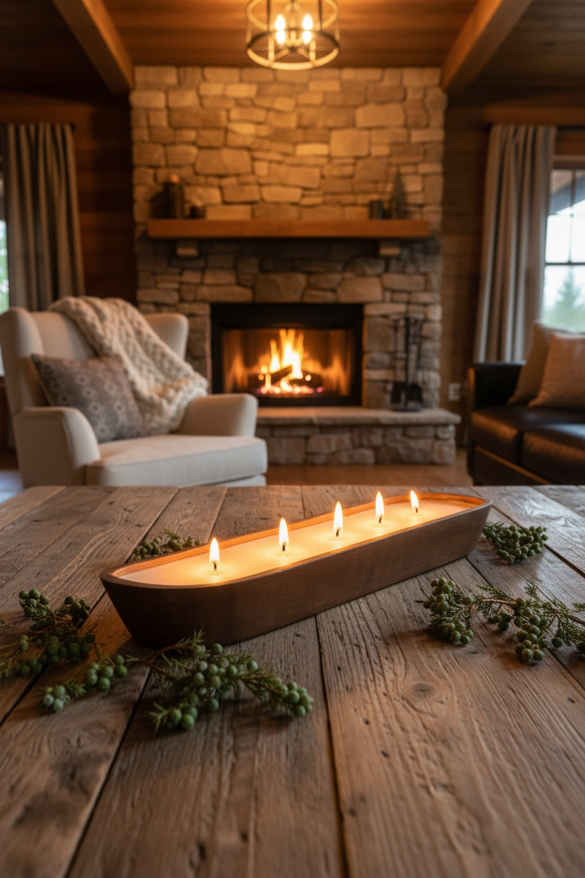 Mood Enhancing Wooden Candle Bowls