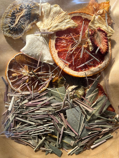 Seasonal Dry or Simmering Potpourris features dried fruits and botanicals for fragrant home rituals.