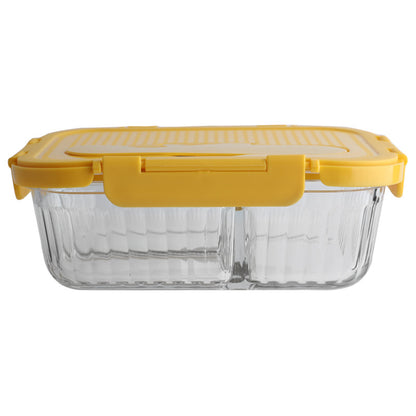 Expertly prepare and transport your meals with our Borosilicate Glass Lunch Box and convenient condiment cups. Made with heat-resistant glass, this lunch box features 2-3 compartments with a capacity of 1000ml each, along with 2 additional glass cups perf