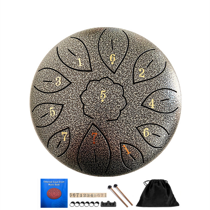 Experience a unique and resonant sound with 6-inch 11-tone Ethereal Drum C Steel Tongue Drum, perfect for sound healing settings. The vibrant tones of this instrument blend with the therapeutic intentions of sound healing, creating a truly immersive exper