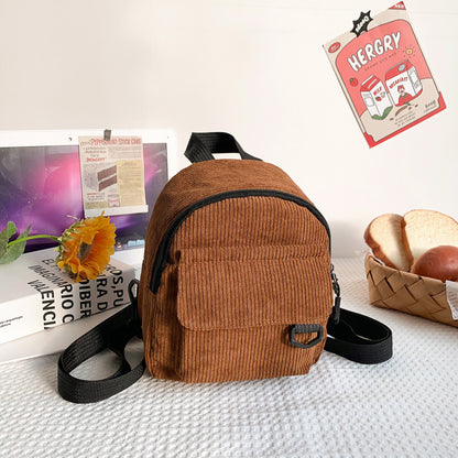 As a passionate believer in our product's value, I highly recommend this backpack for any occasion, whether it be for back to school or everyday use. The cute corduroy design adds a touch of quirkiness to your style, making you stand out with enthusiasm a