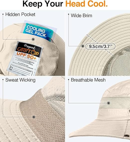 Men's & Women's UPF 50 Wide Brim Sun Hat