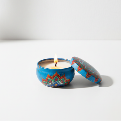 Blue Peace Candle Lit