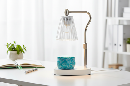 Clarity Candle - Turquoise Tin, White Lamp