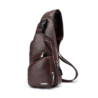 Men's USB Charging Crossbody Bag